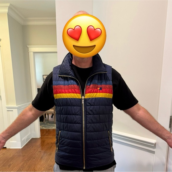 Aviator Nation Navy Sherpa 4 stripe vest - Picture 5 of 9